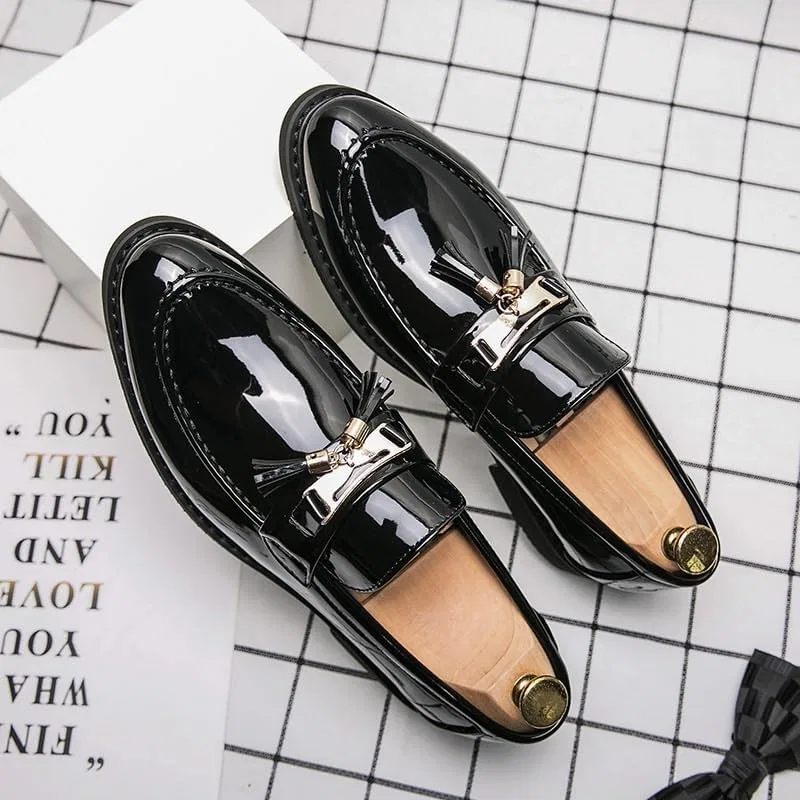 Лоферы мужские Patent Leather Loafers, Black UOPYNE — фото 3