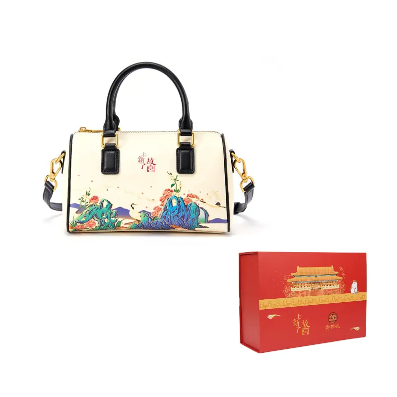 

LOLLiPOPS Кожаная сумка Бостон через плечо кроссбоди женская классическая вермильон красный ланнайт черный, Nighttime Black