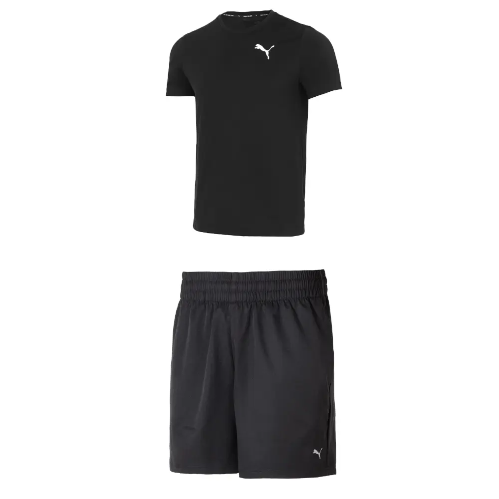

Повседневный спортивный мужской спортивный костюм черный Puma, черный