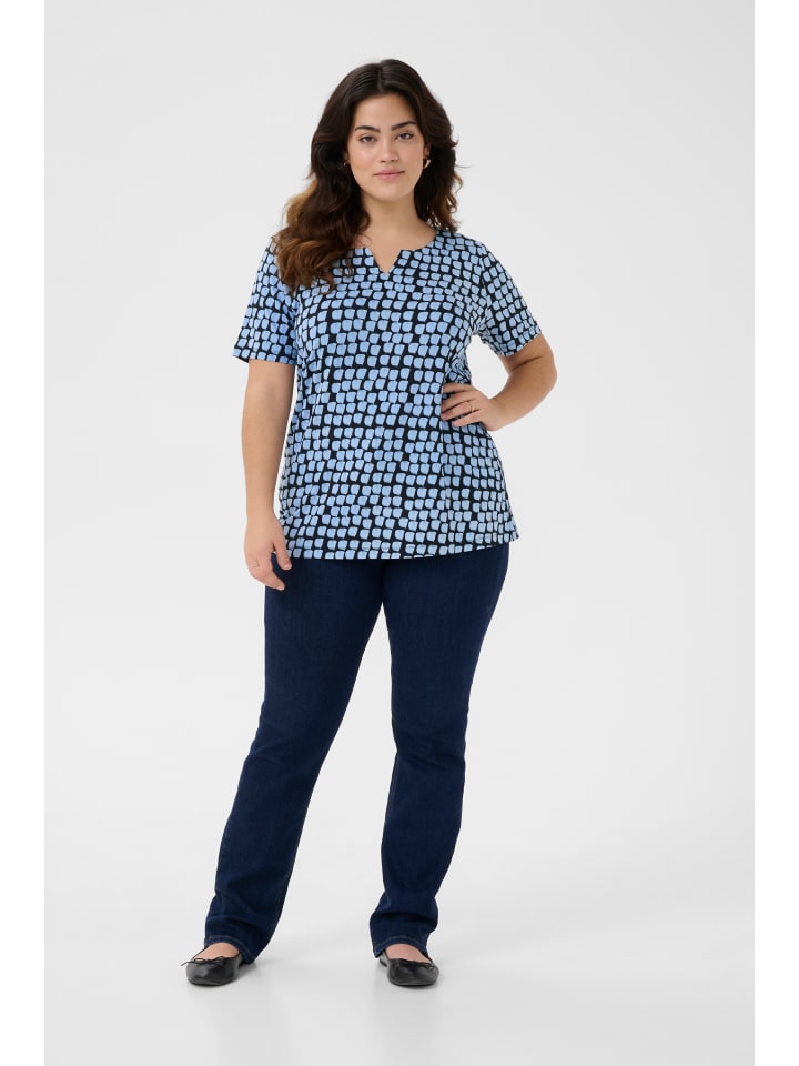 

Футболка KCmella, стандартный крой, черно-синий, с рисунком в горошек KAFFE curve, Черный, Футболка KCmella, стандартный крой, черно-синий, с рисунком в горошек KAFFE curve