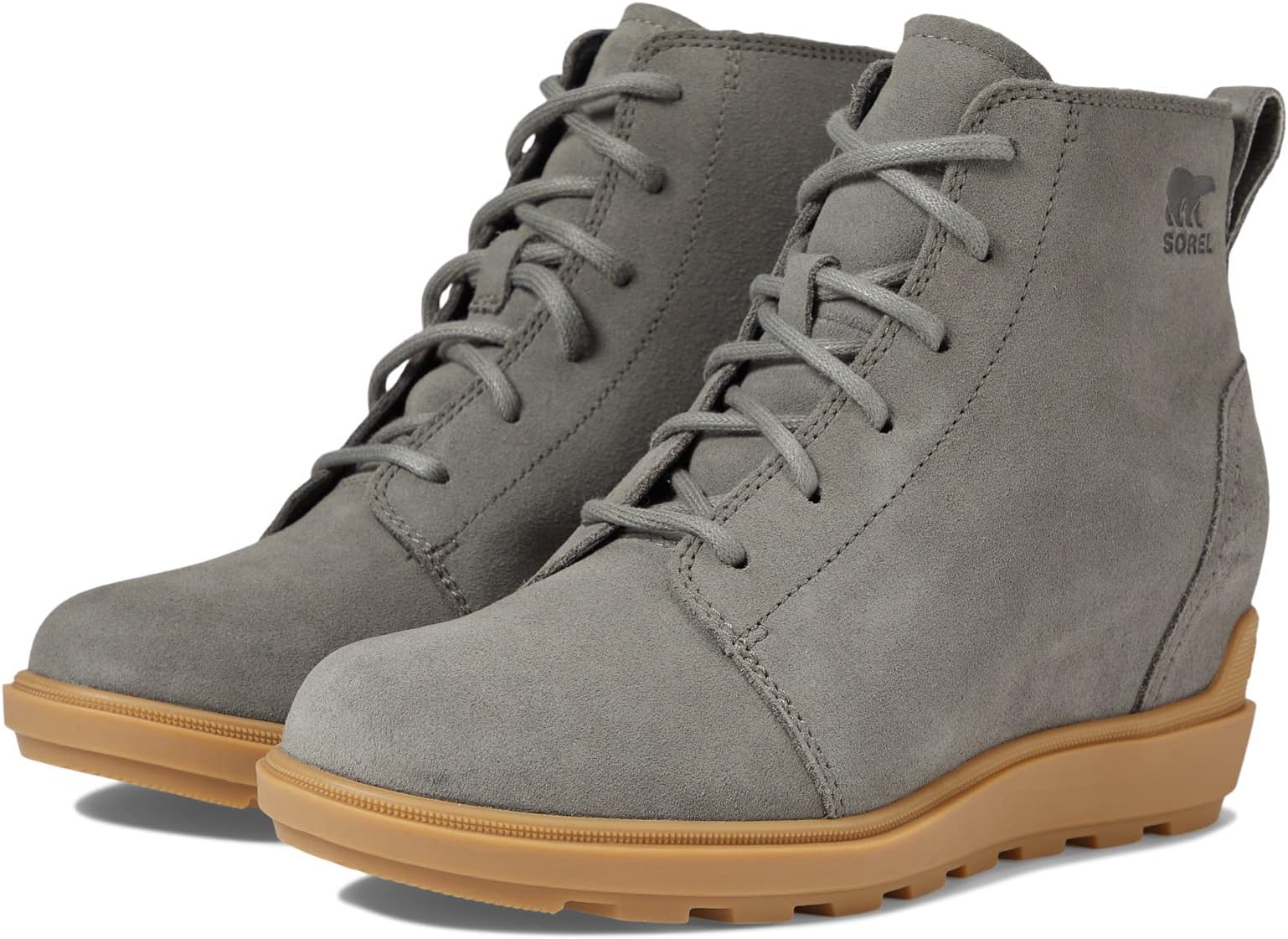 Ботинки женские SOREL Evie II Lace замшевые с круглым носком, серый