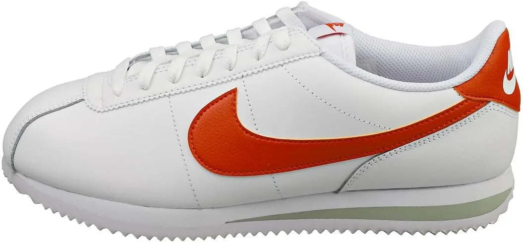 Мужские кроссовки Nike Cortez (DM4044-102, белый/нефритовый горизонт/оранжевый цвет "Костер") — фото 4