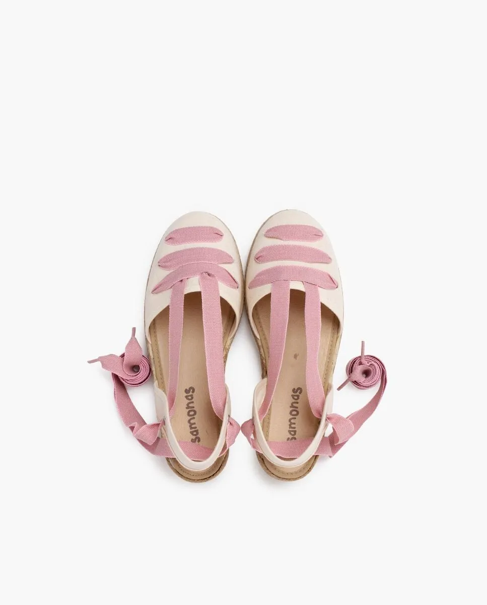 Эспадрильи на танкетке Гойи с лентами Pisamonas, цвет Rosa — фото 4
