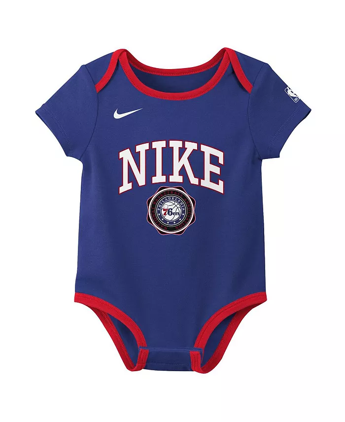 Новорожденный набор из 2 боди Philadelphia 76ers Just Do It (королевский синий/черный) Nike — фото 2