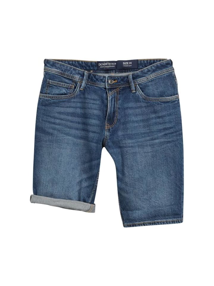 

Тканевые шорты TOM TAILOR Denim, цвет used dark stone blue denim
