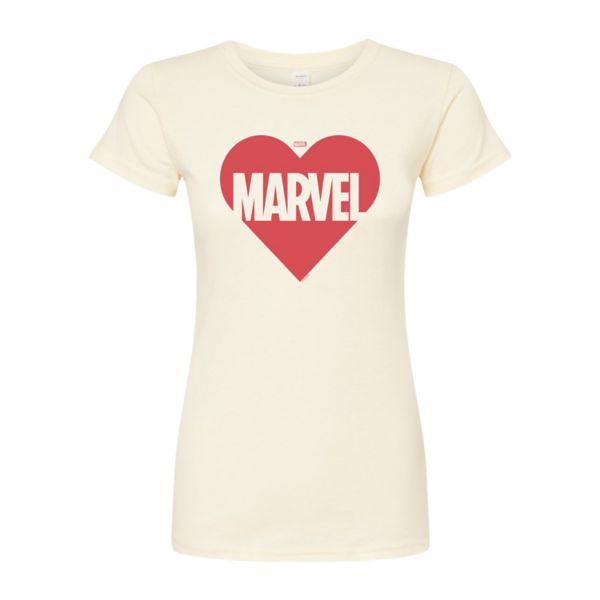

Футболка Juniors с логотипом в форме сердца Marvel, бежевый
