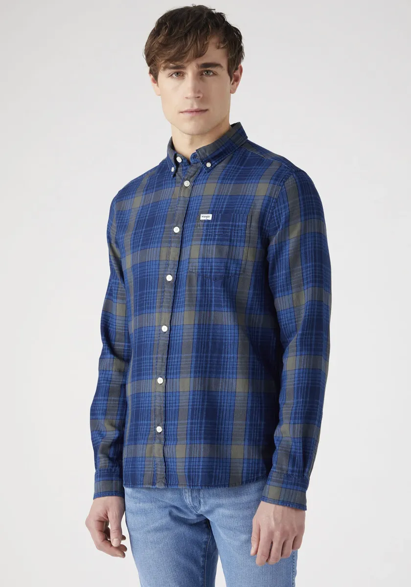 

Клетчатая рубашка Wrangler, цвет Dark Indigo