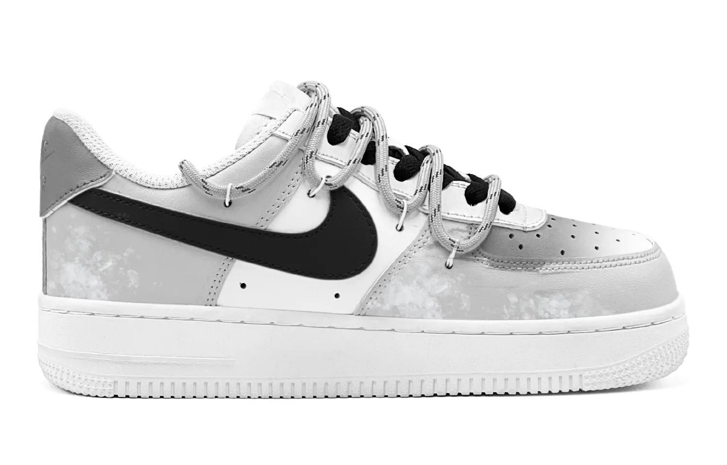 Nike Кроссовки Air Force 1 Low top Skateboard мужские черно-серые — фото 3