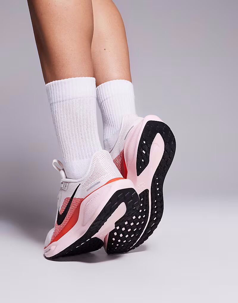 Nike Running - Air Zoom Pegasus 41 - Кроссовки белого и розового цвета — фото 4