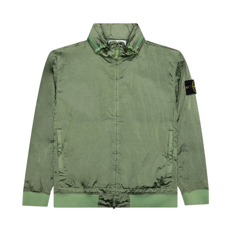 

Куртка Stone Island Waffen Patch Foldable Hooded Zip Up 'Sage', зеленый