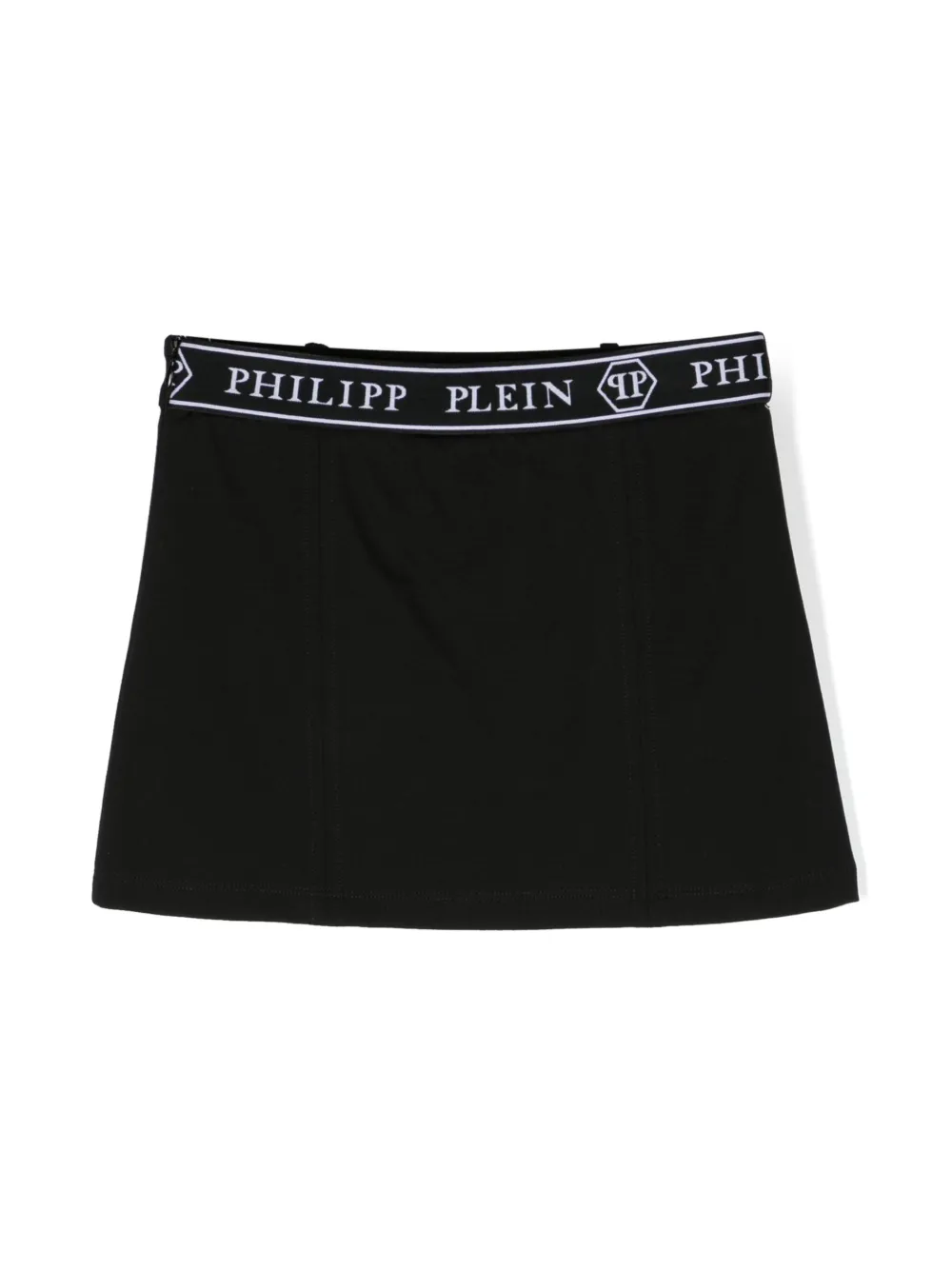 

Юбка мини с логотипом Philipp Plein Junior, черный