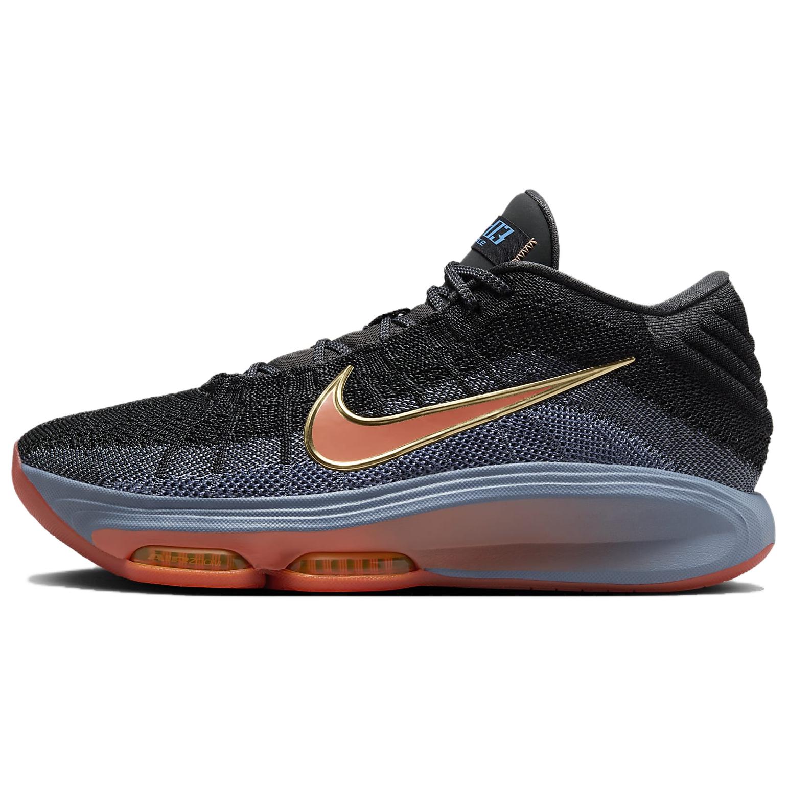 

Кроссовки Air Zoom Gt Hustle 3 Swoosh Fly Nike, темно-серый/серый/золотой