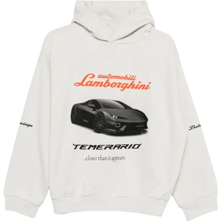 

Толстовка с принтом логотипа Lamborghini Balenciaga, бежевый