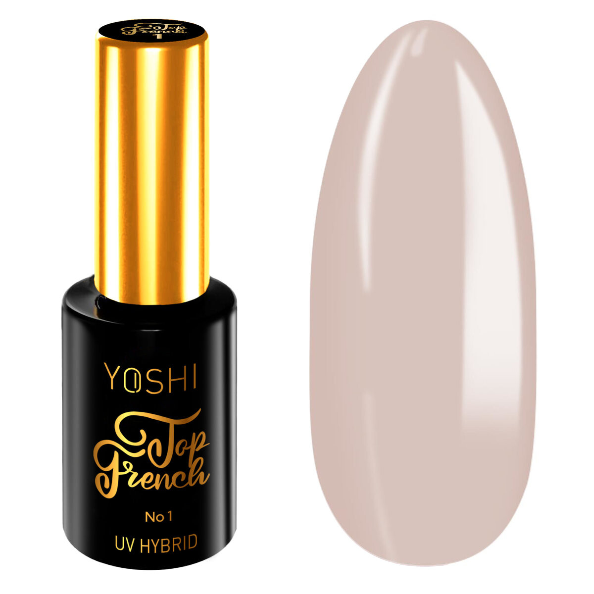 

Yoshi, Top French No1 Cover Nude, полупрозрачный телесный бежевый, 10 мл