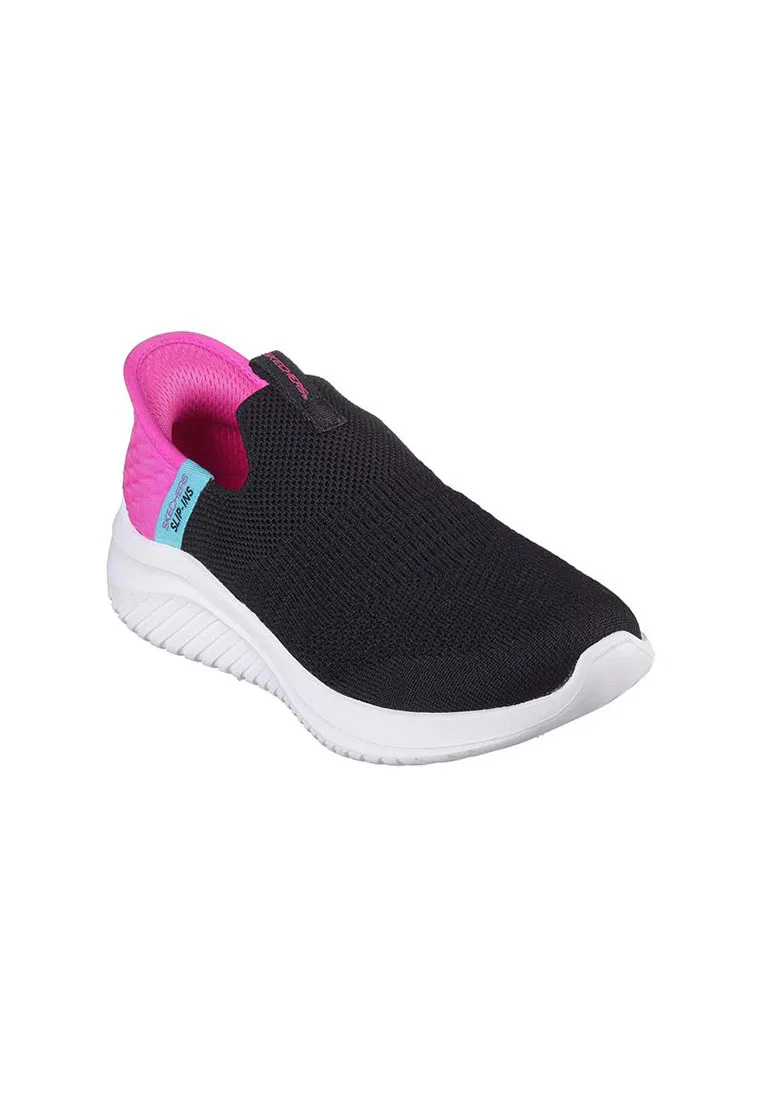 Кроссовки Ultra Flex 3.0, детские Skechers, черный/розовый — фото 3