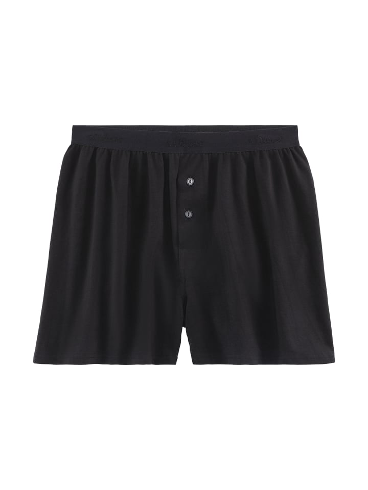 

Трусы боксеры s.Oliver Weiter Boxer, цвет schwarz bedruckt/schwarz uni