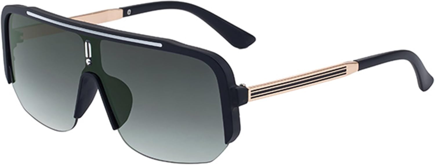 

Солнцезащитные очки bullabulling для мужчин, со встроенными большими зеркалами в полуободковой оправе, для езды на велосипеде на открытом воздухе, спортивные, Matte Gray Green