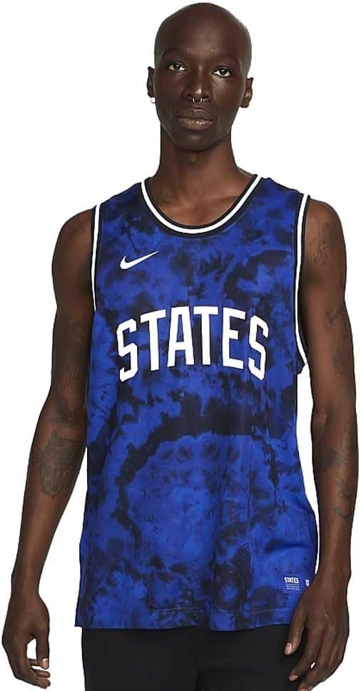 

Баскетбольная майка Nike для мужчин USA Dri-Fit States Courtside, Blue/Black