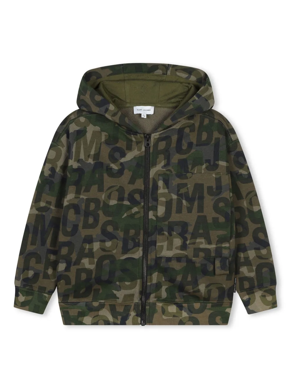 

Худи с камуфляжным принтом Marc Jacobs Kids, зеленый