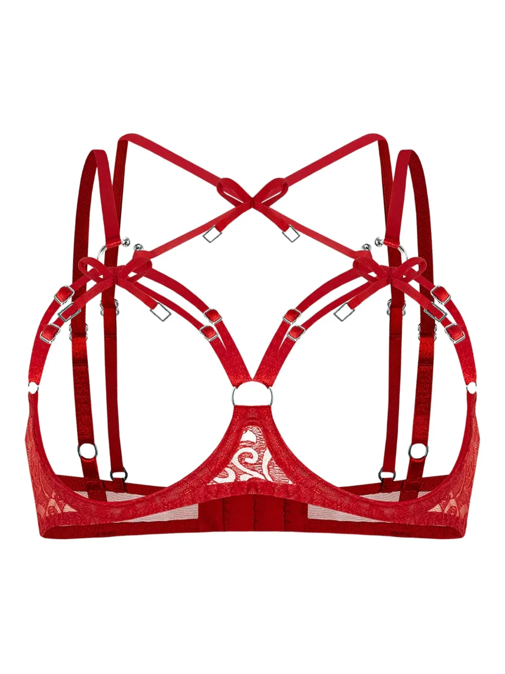 

Бюстгальтер Aurora с кружевом Zhilyova, красный