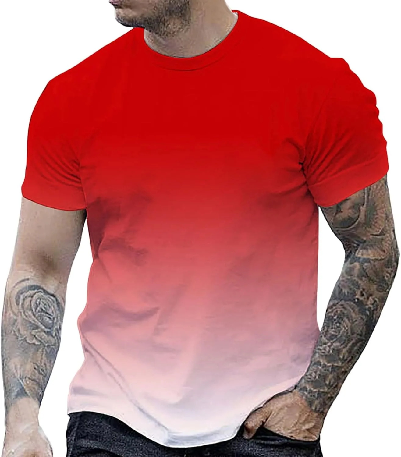 

Мужская футболка с градиентным принтом, короткий рукав