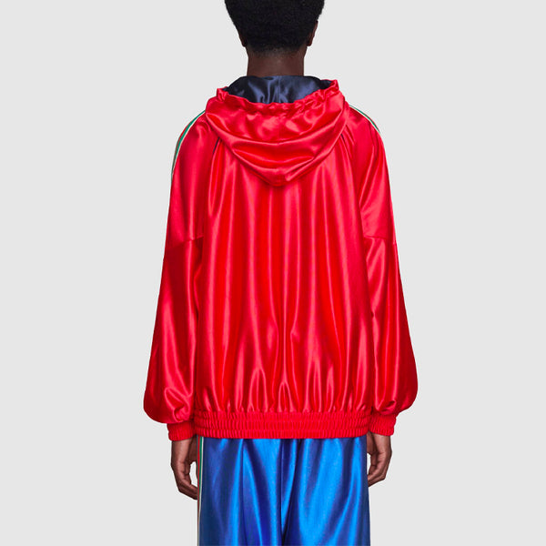 Куртка ss21 taped hooded track jacket 'red' Gucci, красный — фото 4