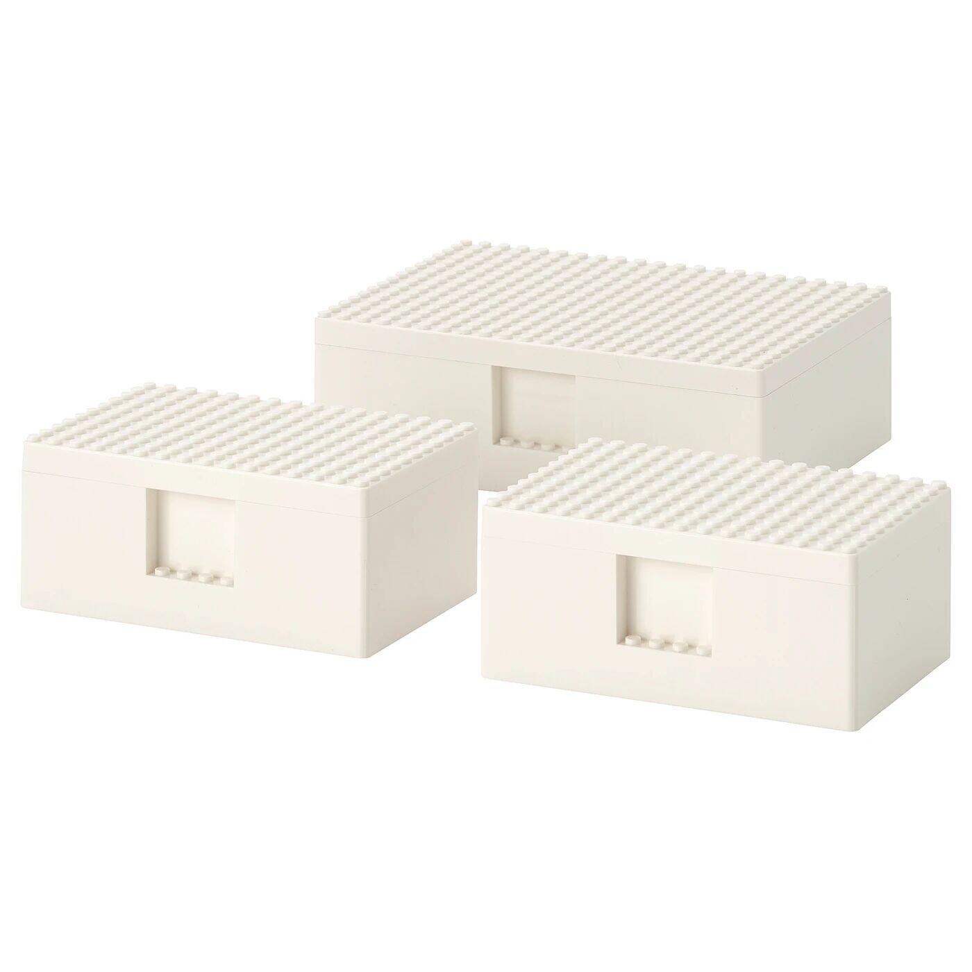 

Коробка LEGO с крышкой, набор из 3 шт., белая, BYGGLEK IKEA