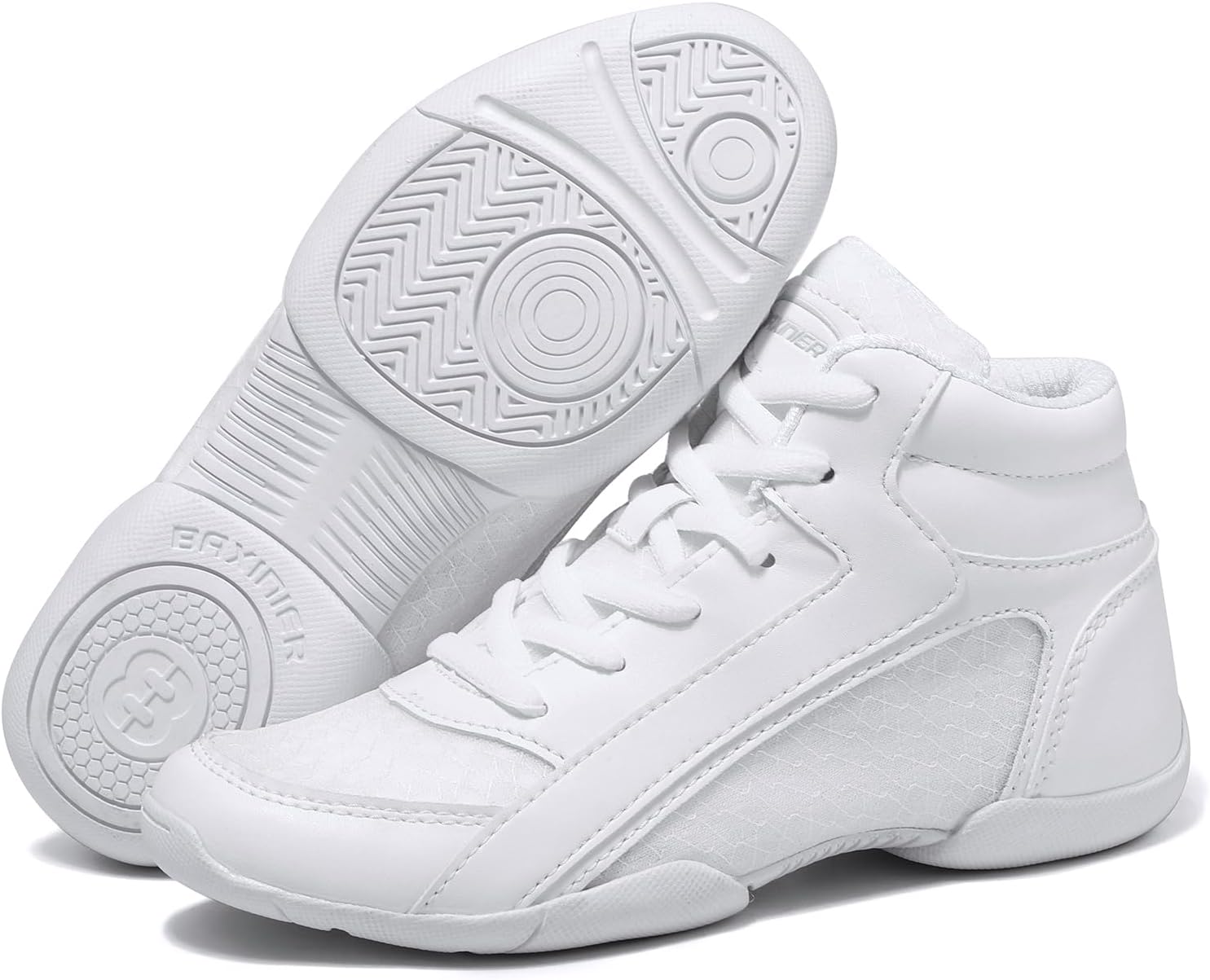 

TUOTOM Детские белые высокие кроссовки для чирлидинга, легкие кроссовки для юных чирлидеров, хип-хоп, тренировки, танцы, теннис