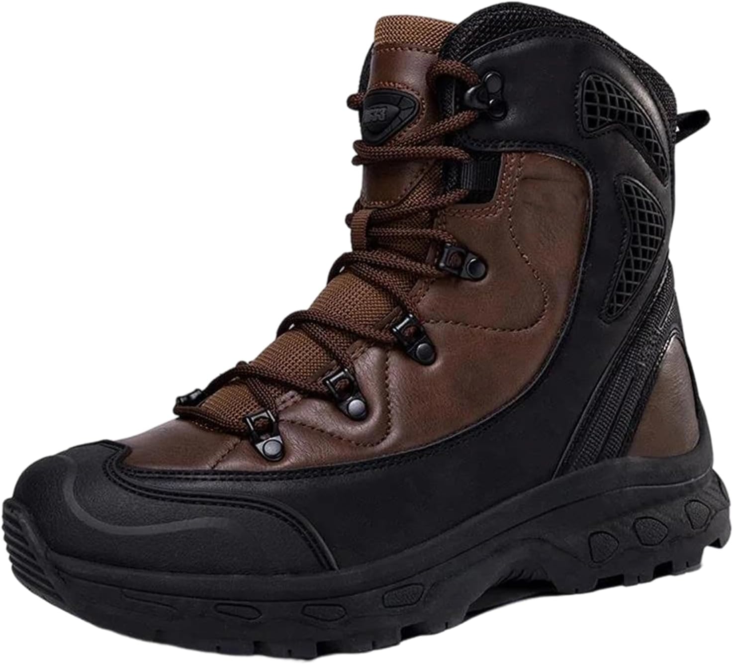 

Мужские водонепроницаемые альпинистские ботинки Alloaone, противоскользящие походные ботинки для треккинга и альпинизма на открытом воздухе, темно-коричневый