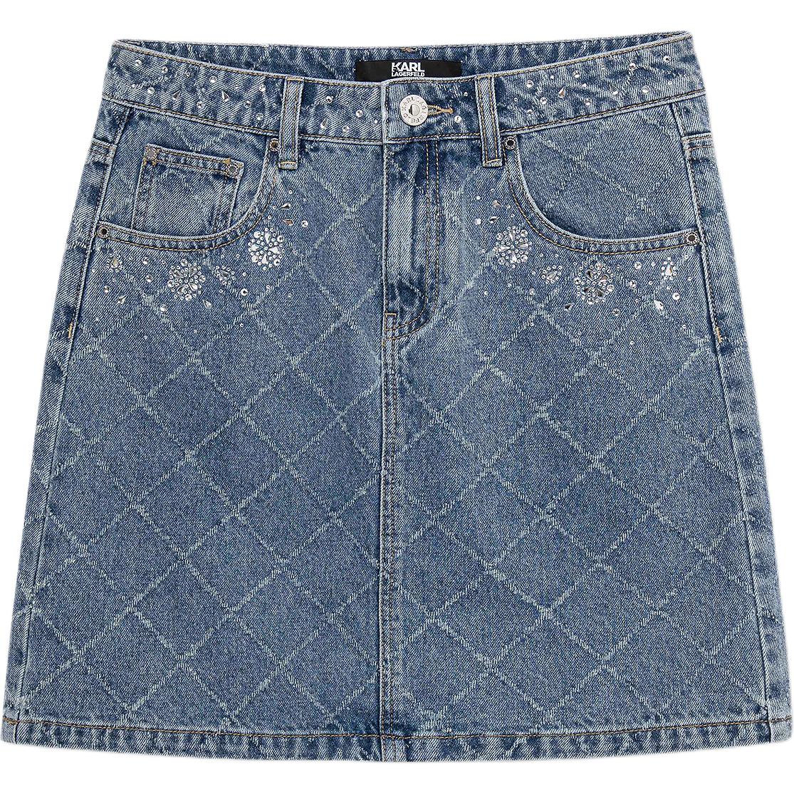 

Юбка-мини джинсовая Karl Lagerfeld FW25 KARL LAGERFELD / Karl Lagerfeld Jeans, синий