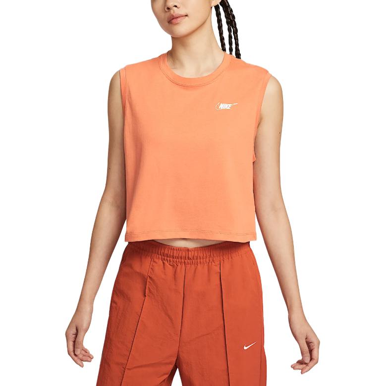 

Футболка Sportswear Club женская soft orange Nike, мягкий оранжевый