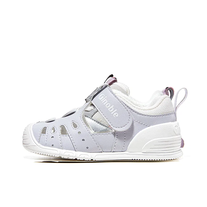 Synthetic Leather, Textile Breathable Toddler Shoes Infant And Toddler GINOBLE, светло-fragrance фиолетовый/белый