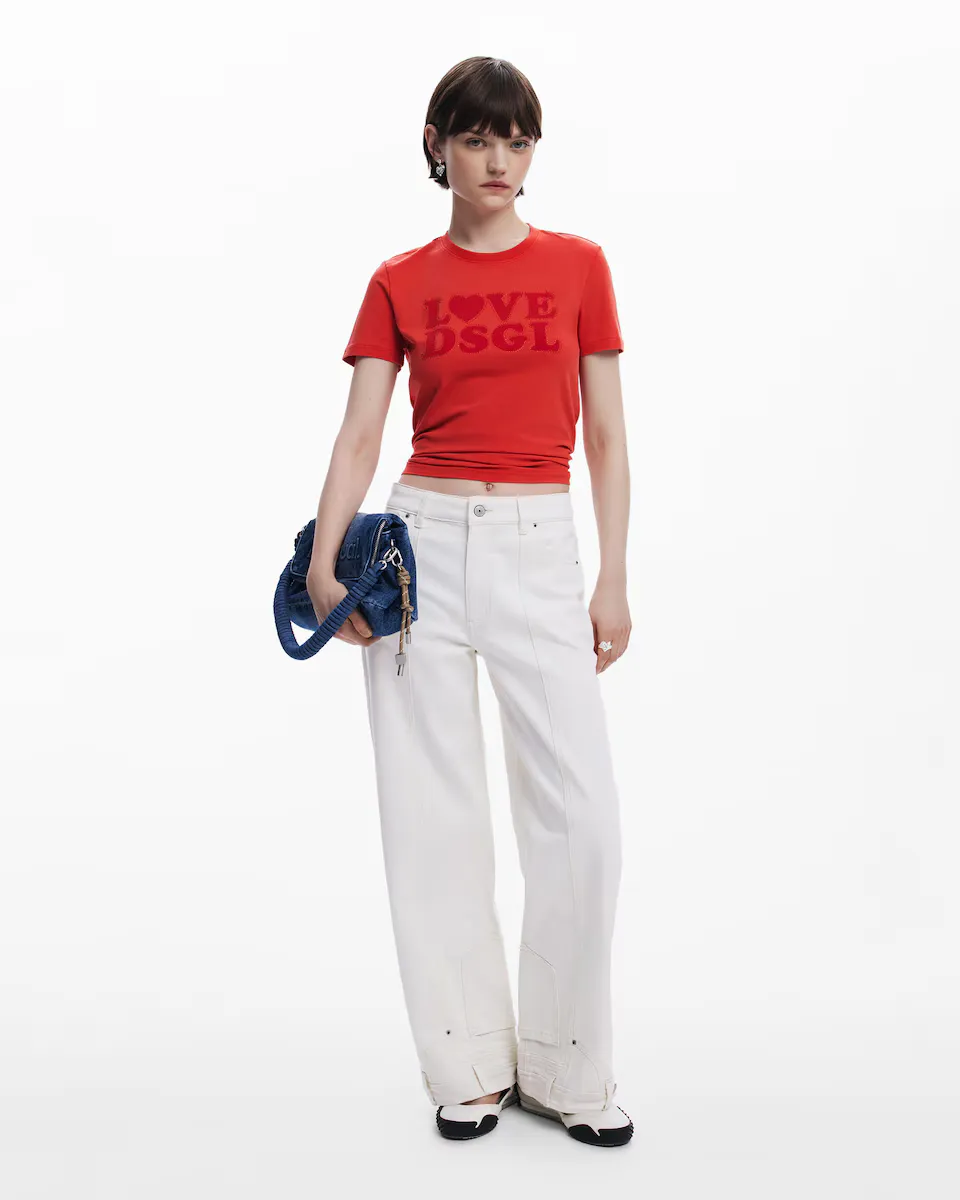 

Женские прямые джинсы с карманами Desigual, белый