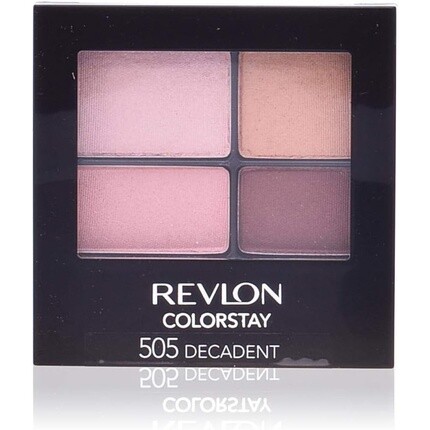 Revlon ColorStay 16-часовые тени для век Quad с двусторонней кистью-аппликатором Стойкий интенсивный цвет Гладкий макияж глаз для дня и ночи 505 Decadent — фото 3