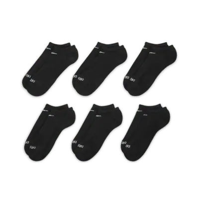 Носки Nike Everyday Plus Cushioned Training No-Show (6 шт), черный/белый — фото 2