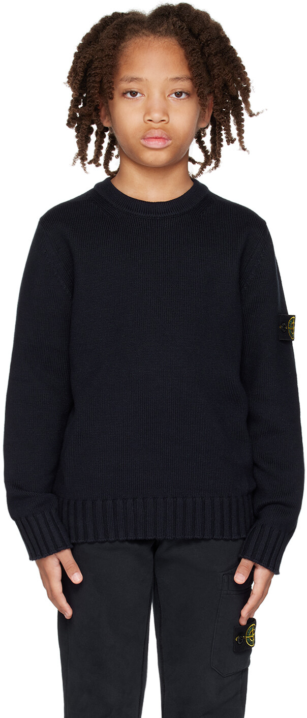 

Детский темно-синий свитер 515A2 Stone Island Junior