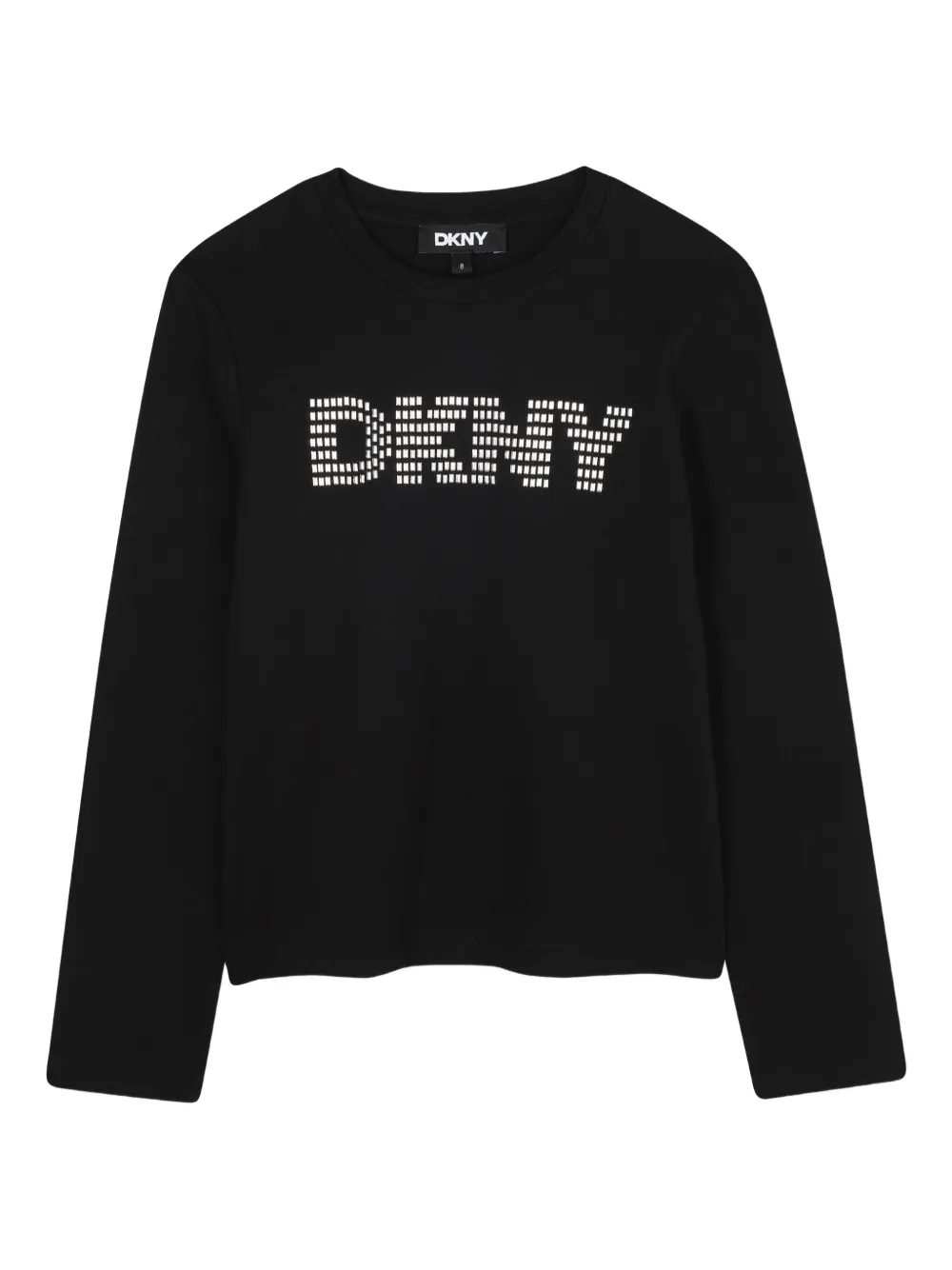 

Футболка с длинными рукавами и логотипом Dkny Kids, черный