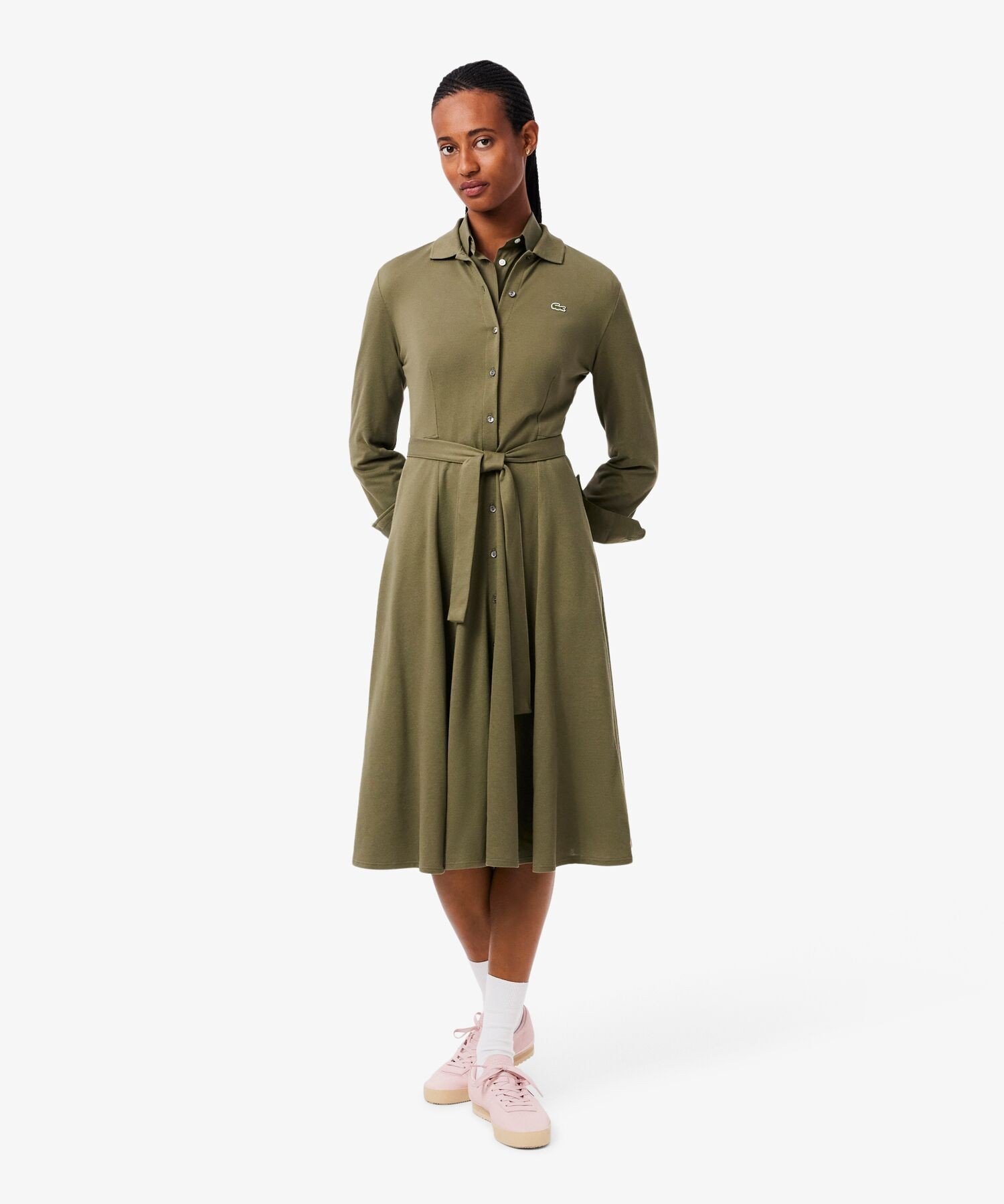 Платье-рубашка LACOSTE Olive