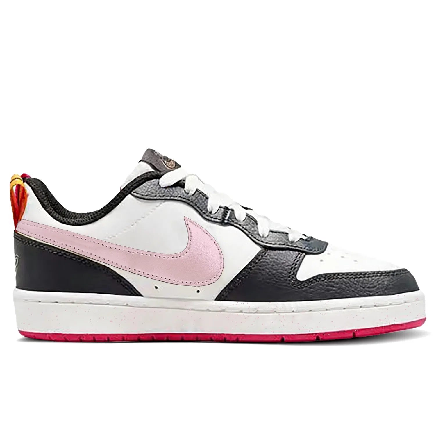 Кроссовки для скейтбординга детские Court Borough Pink Cute Leather Low top White Unisex Nike — фото 3