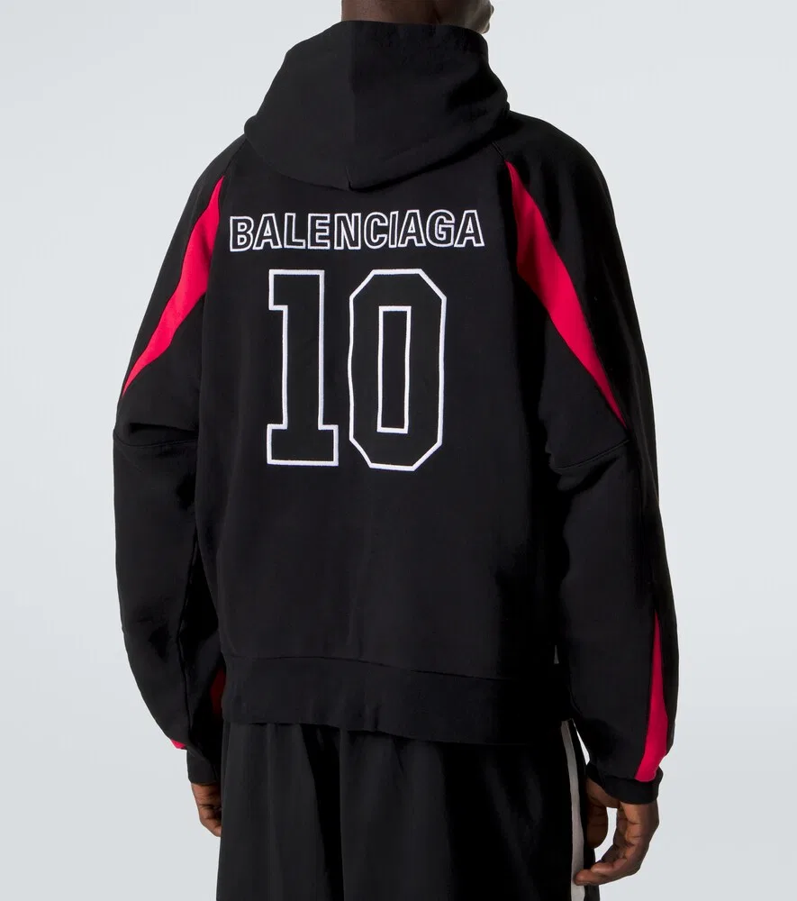 Толстовка из хлопкового флиса с логотипом НБА Balenciaga, черный — фото 4