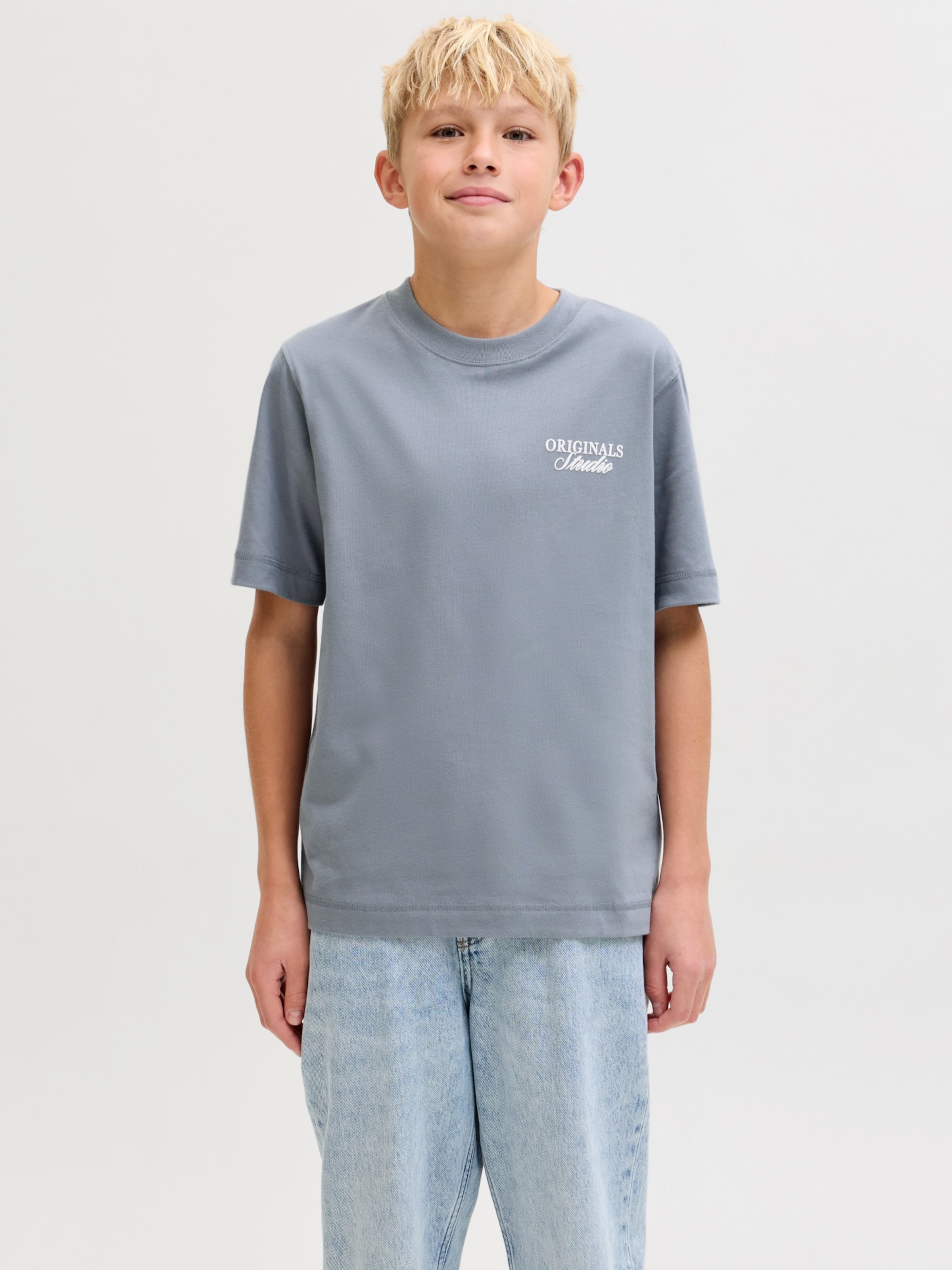 Jack & Jones Junior Футболка 'JORNorrebro' в сером цвете — фото 4