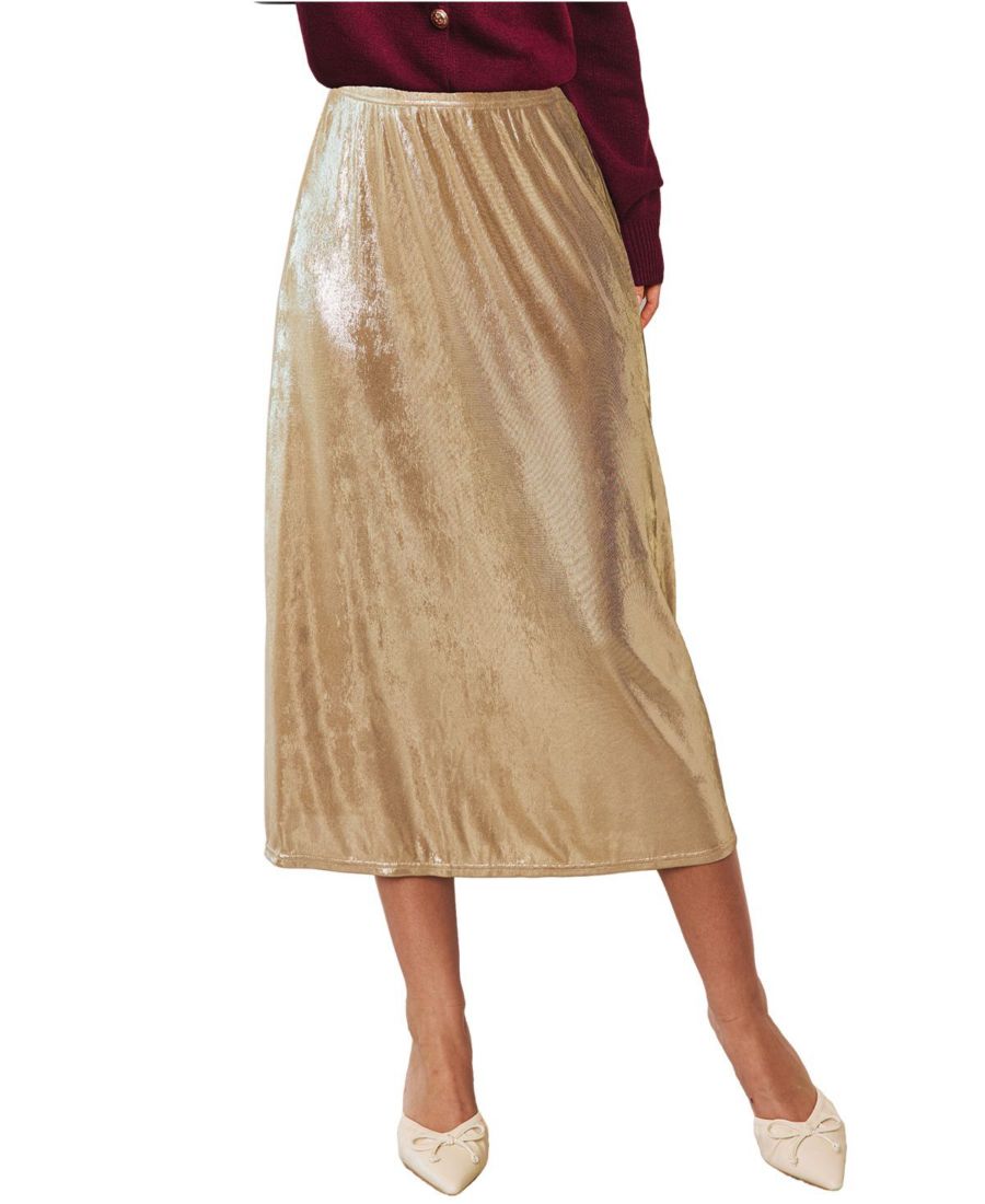 

Женская золотая юбка миди Звездные ночи Cupshe, Open miscellaneous