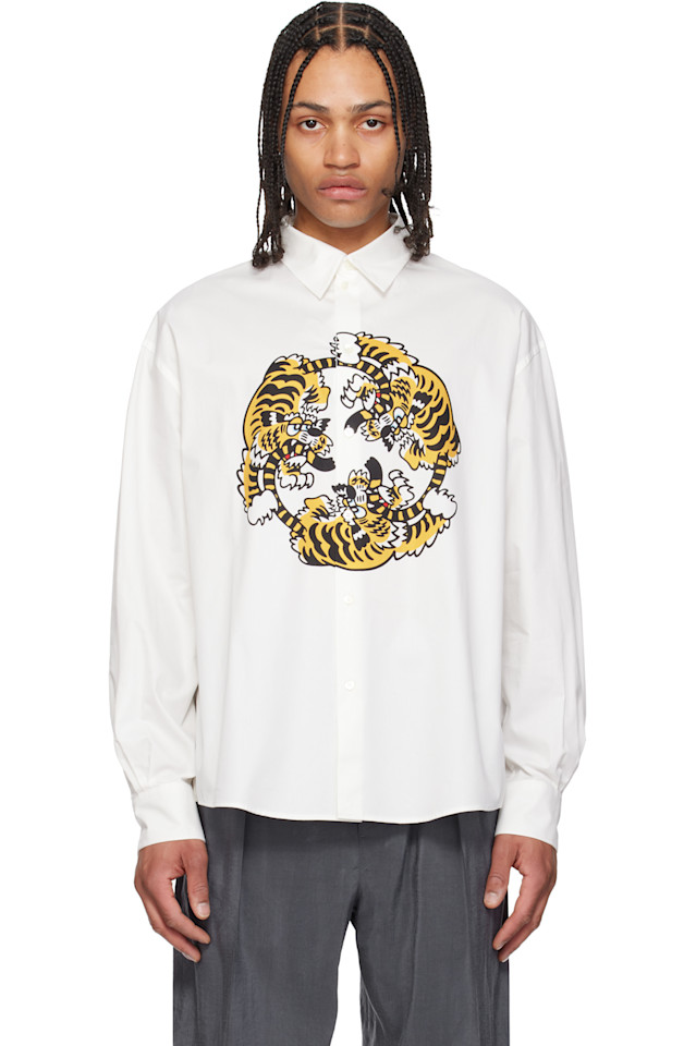 

Kenzo Paris Verdy Edition повседневная рубашка из поплина Kenzo, белый