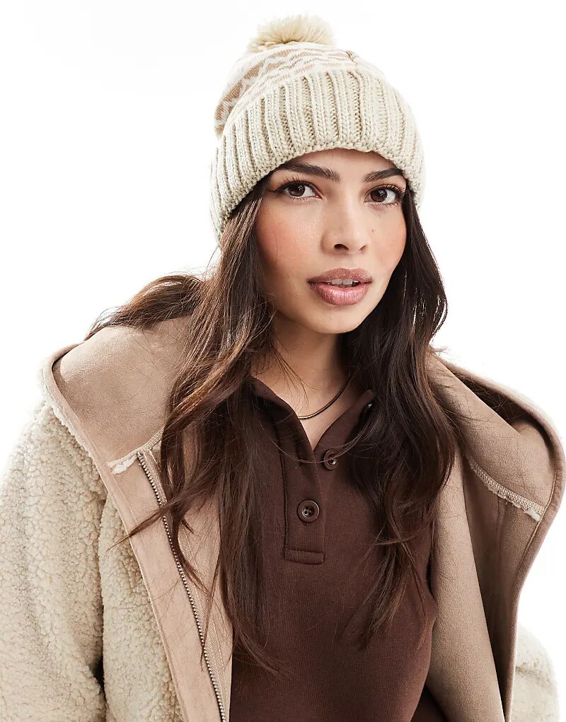 

Columbia – Свитер Weather – Шапка с помпоном в цвете Chalk White