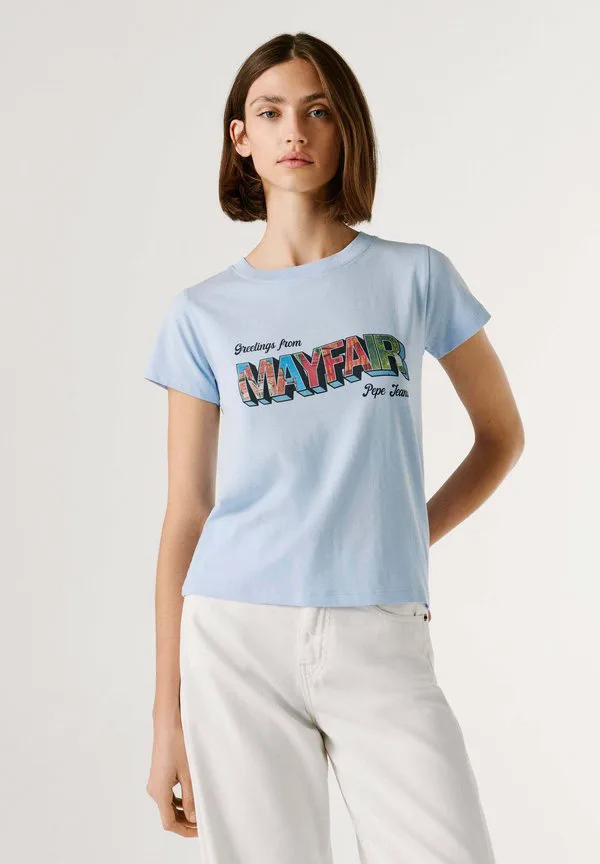 

Футболка с принтом нела Pepe Jeans, Oxford Blue, Синий, Футболка с принтом нела Pepe Jeans, Oxford Blue