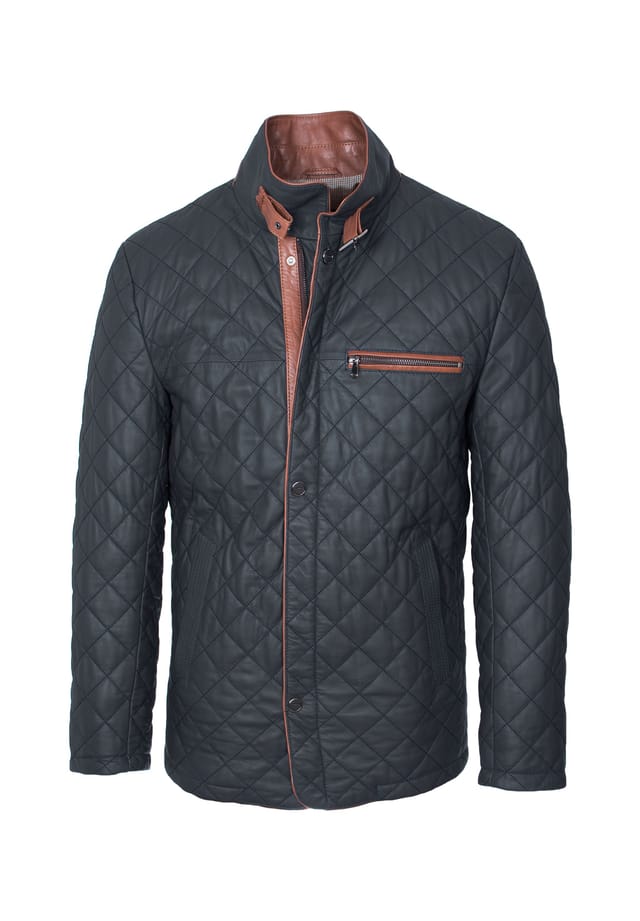 

Кожаная куртка Leno элегантная стеганая куртка из овчины наппа Lolus, синий