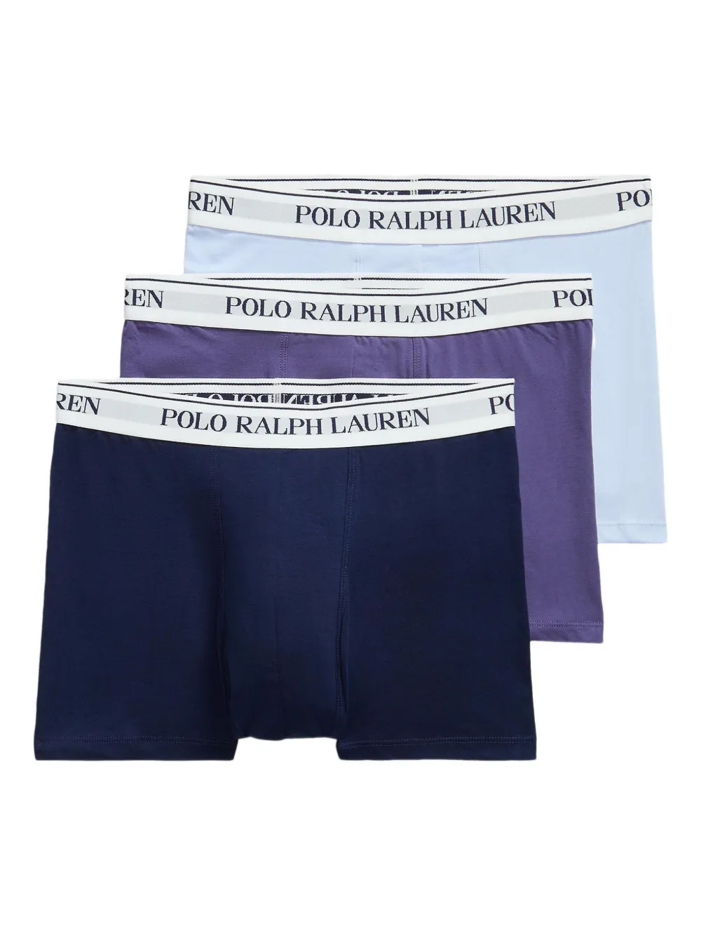 

Боксеры из хлопковой смеси с логотипом на поясе (упаковка из трех пар) POLO RALPH LAUREN, синий