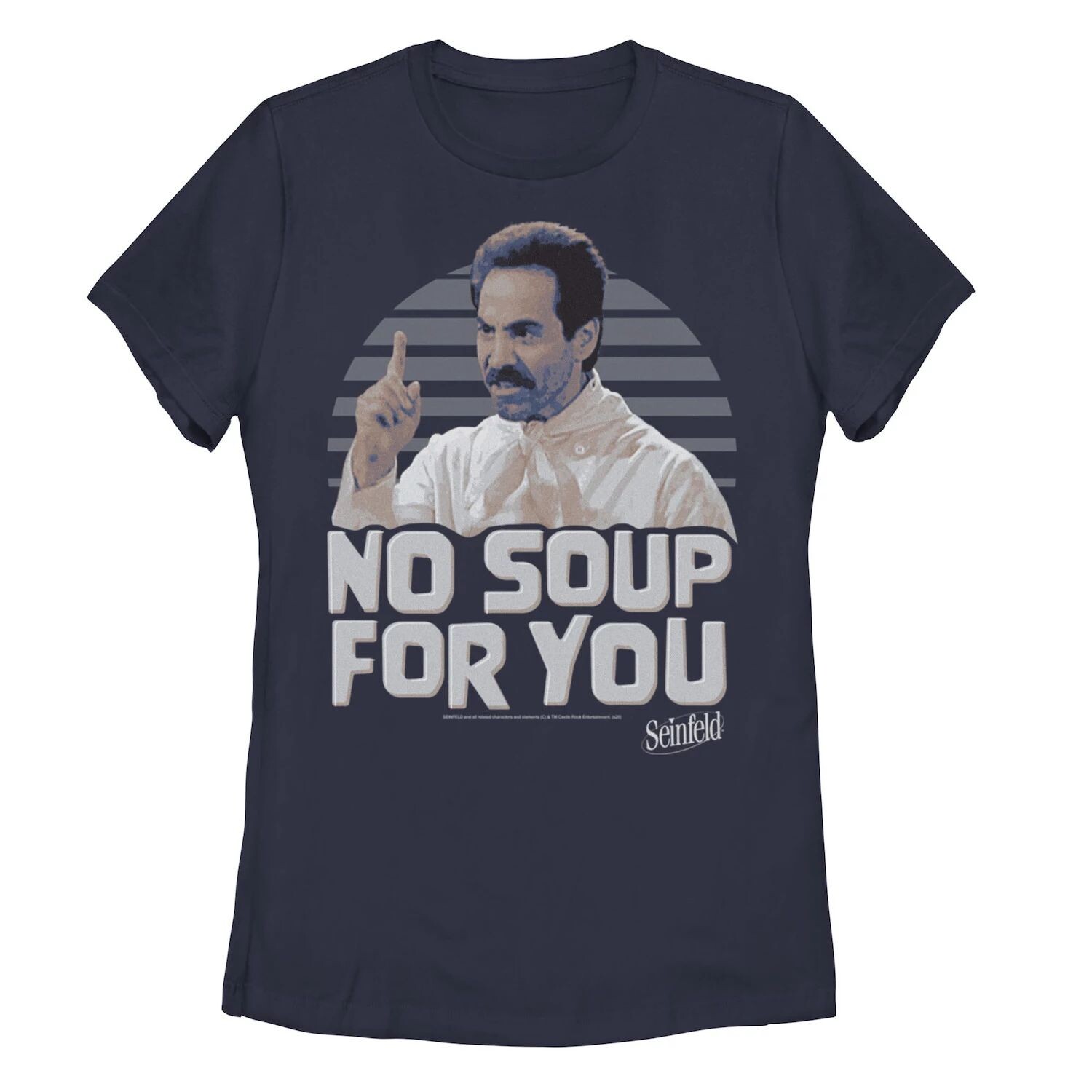 

Футболка с плакатом с персонажем Seinfeld для юниоров No Soup For You Licensed Character