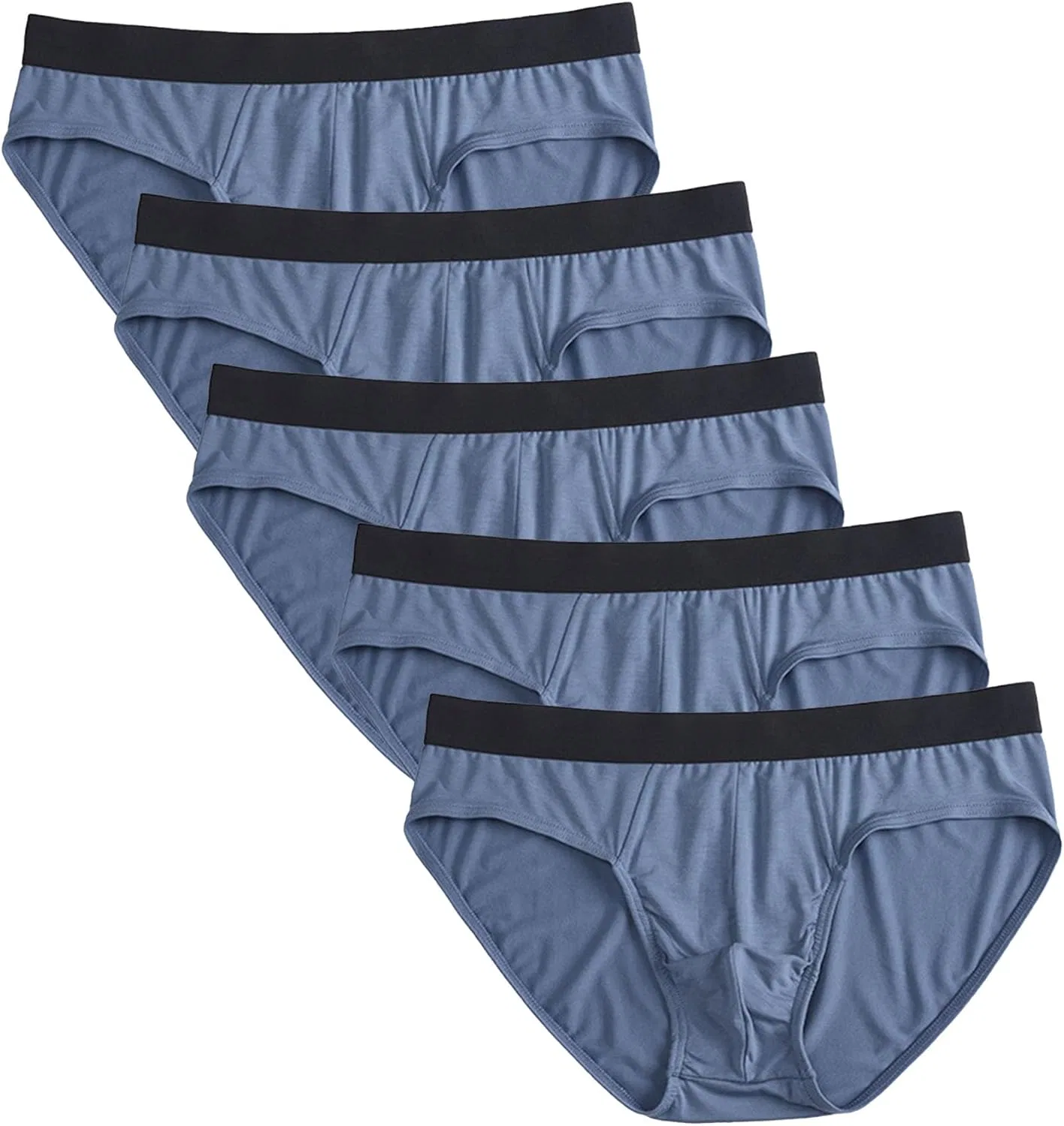 Брифы хлопковые Men'S Cotton Stretch Underwear, синий-5шт