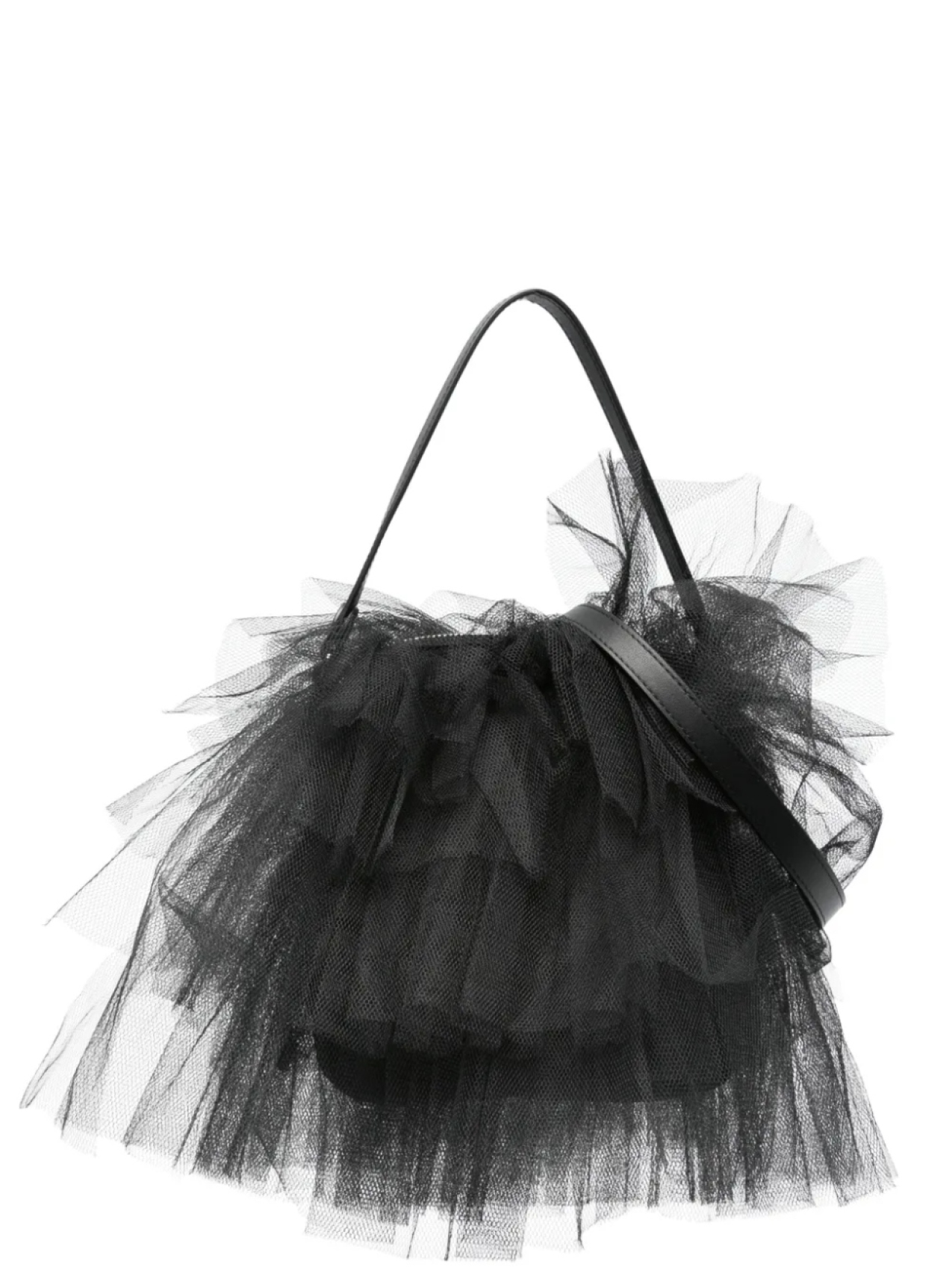 

Мини-сумка Simone Rocha с оборками, черный